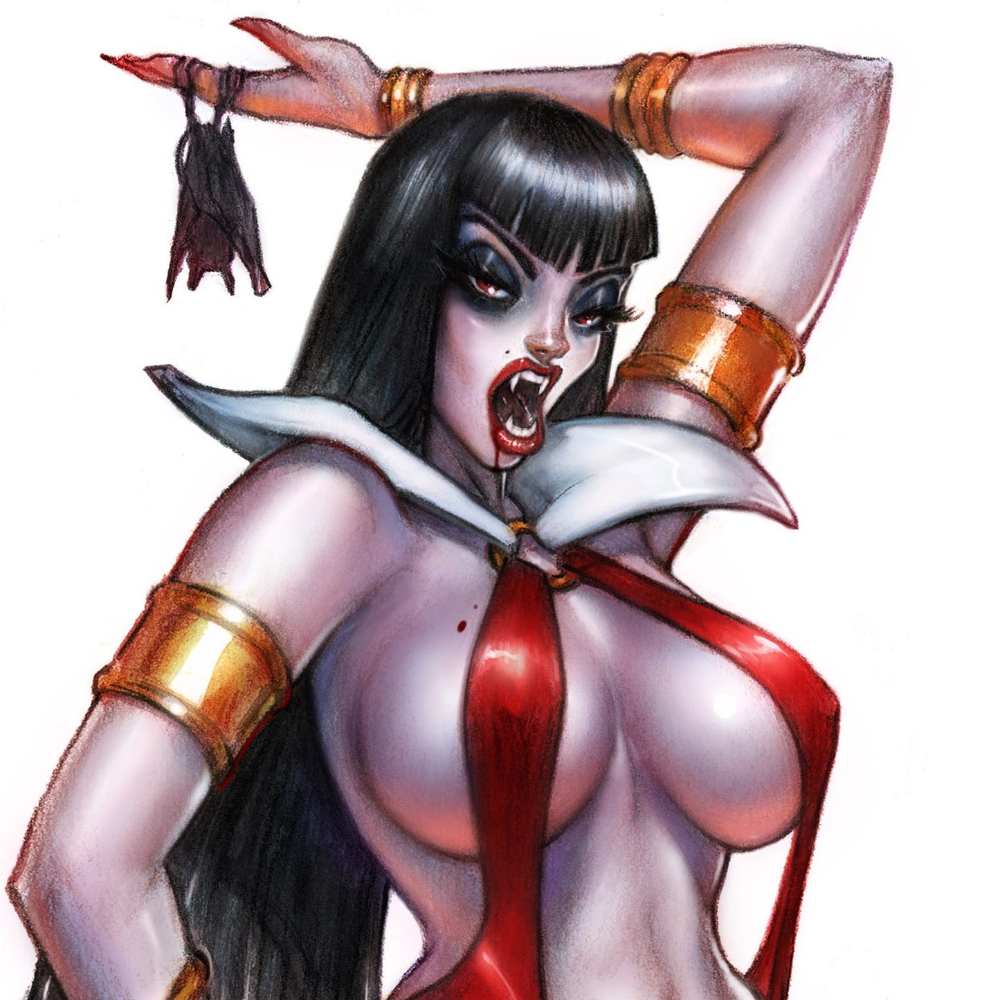 Vampirella with Curves - limited edition art print. Cami Sutra Draws