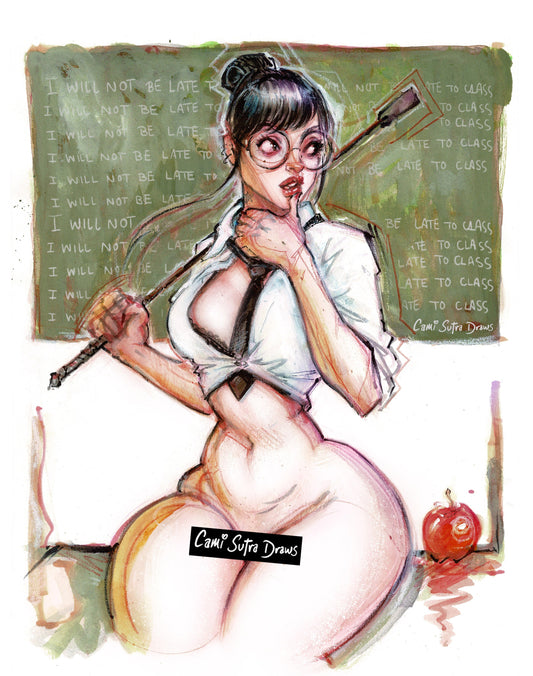 Cami Sutra Draws - Hot for Teacher Art Print